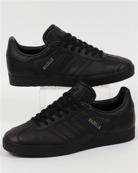 black leather gazelles men's.